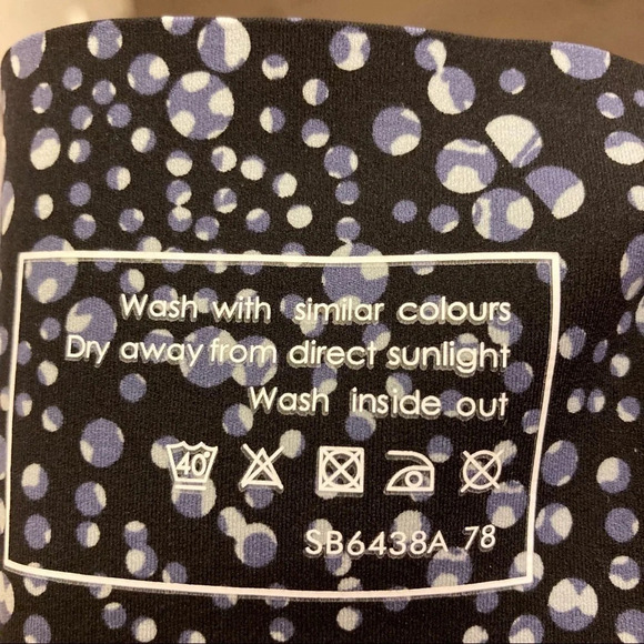 SWEATY BETTY Sz XL  Power Splatter Bubble Pattern High Rise 7/8 Leggings - Picture 5 of 8